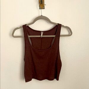 Free People Intimately Brown Jersey Ribbed Tank